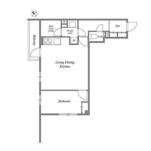 ACPレジデンス新江古田(1LDK：39.49㎡)の間取り画像