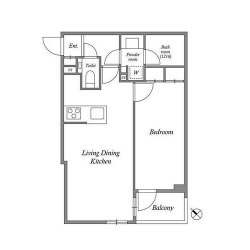ACPレジデンス新江古田(1LDK：40.36㎡)の間取り画像