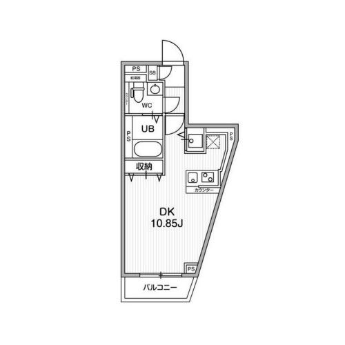 オルタナ早稲田(1R［27.20㎡］)の間取り画像