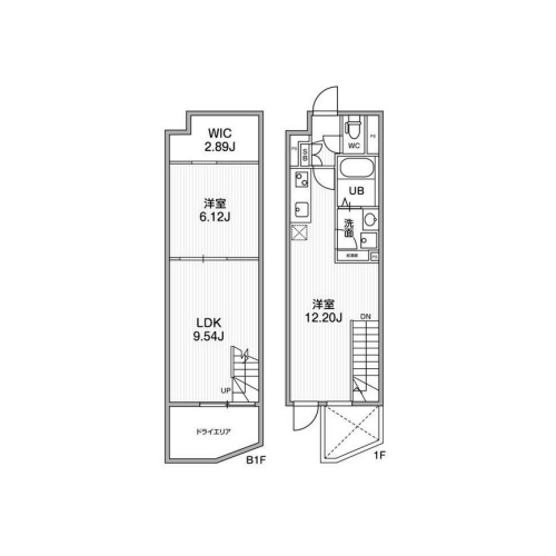 オルタナ早稲田(2LDK［60.04㎡］)の間取り画像