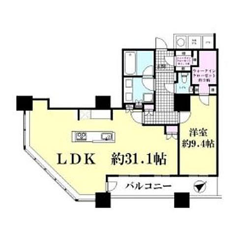 ザ・パークハウス西新宿タワー60(1LDK：96.08㎡)の間取り画像