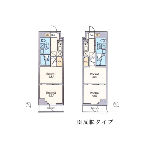 クレストコート南長崎(2K[A2'-type]：26.83㎡)の間取り画像