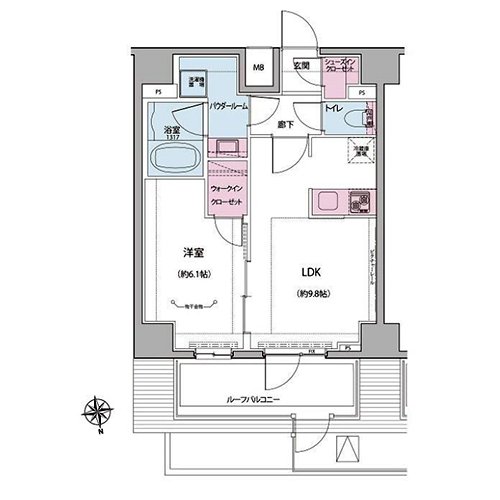 ディームス神楽坂 I Ii 間取り図 1ldk 高級賃貸マンション