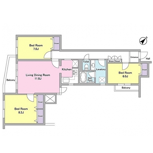 アビタシオン(3LDK：86.48㎡[Cタイプ])の間取り画像