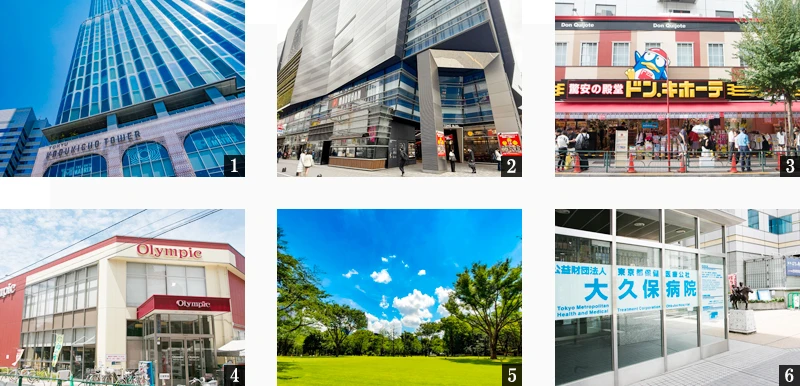 高級賃貸マンション：ルフォンプログレ北新宿：周辺環境画像