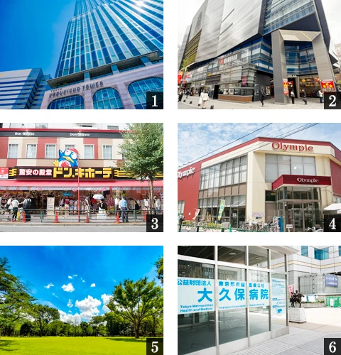 高級賃貸マンション：ルフォンプログレ北新宿：周辺環境画像