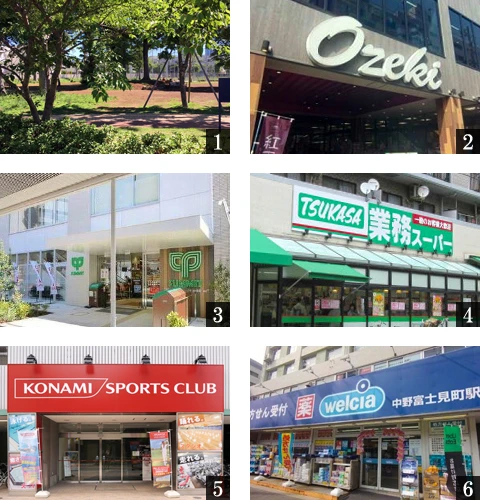 高級賃貸マンション：プライムブリス中野富士見町Ⅰ・Ⅱ：周辺環境画像