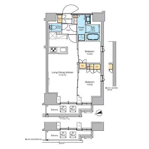 プラウドフラット本郷三丁目｜間取図