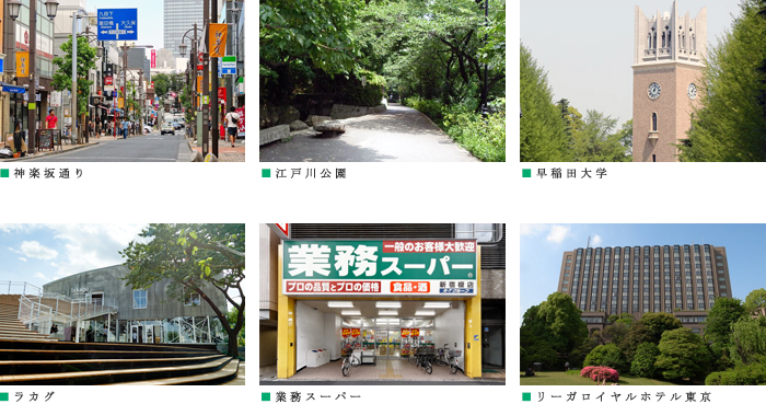 プラウドフラット神楽坂Ⅲ：周辺施設