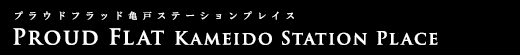 プラウドフラット亀戸ステーションプレイス｜ルームプラン