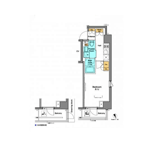 プラウドフラット清澄白河Ⅱ｜間取図