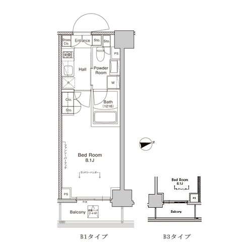 プラウドフラット門前仲町Ⅴ｜間取図