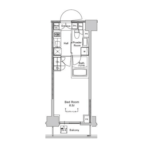 プラウドフラット門前仲町Ⅴ｜間取図