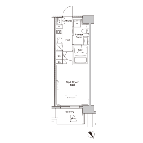 プラウドフラット渋谷富ヶ谷｜間取図