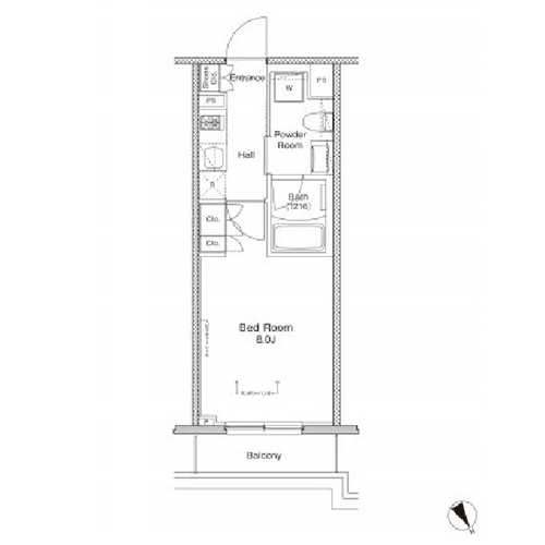 プラウドフラット渋谷富ヶ谷｜間取図