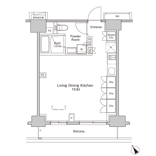 プラウドフラット渋谷富ヶ谷｜間取図