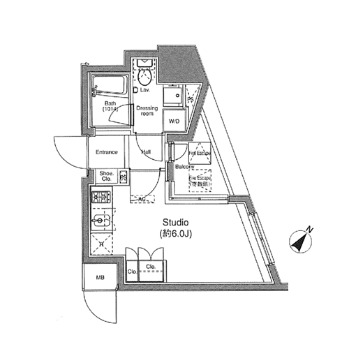 プラウドフラット白金高輪｜間取図