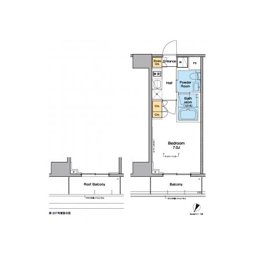 プラウドフラット戸越銀座｜間取図