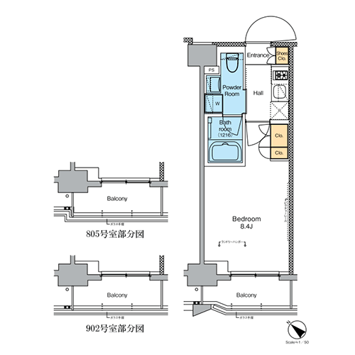 プラウドフラット月島アベニュー｜間取図