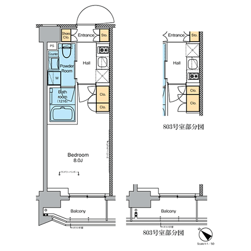 プラウドフラット月島アベニュー｜間取図