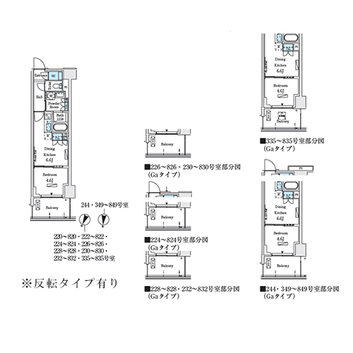 ロイヤルパークス赤羽ノース(1DK[Ga-type]：32.55㎡)の間取り画像