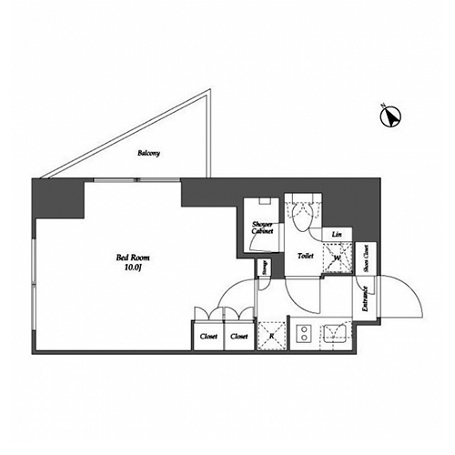 シーズンフラッツ大森西(1K[Bタイプ]：27.42㎡)の間取り画像