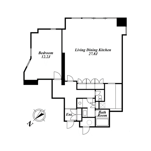 渋谷プロパティータワー(1LDK：105.69㎡)の間取り画像