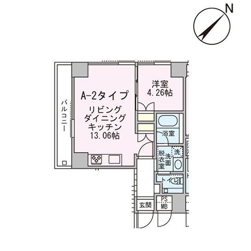 アーバンパーク代々木(A2-type：41.30㎡)の間取り画像