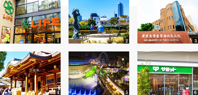 高級賃貸マンション：ZOOM本郷：周辺環境画像