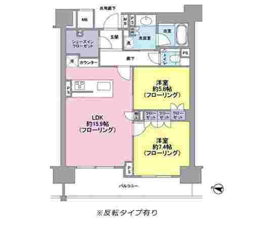 ブランズ渋谷常盤松の間取り図