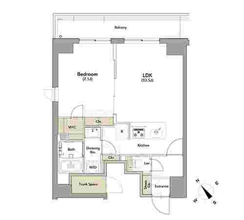 恵比寿レジデンス壱番館の間取り図