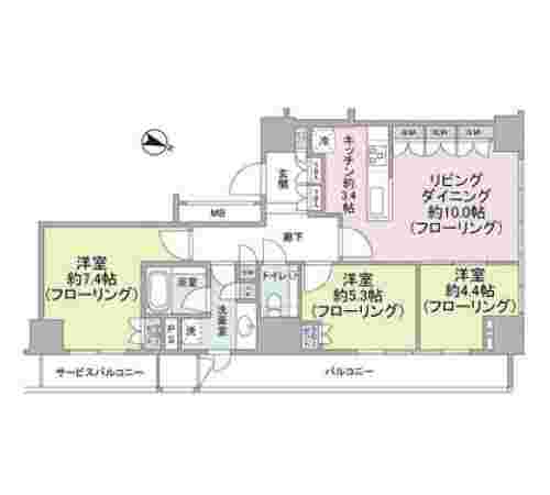 五番町マンションの間取り図