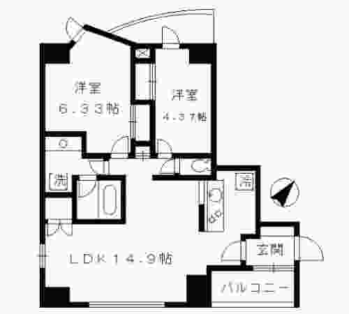 グリーンヒルズ河田町の間取り図