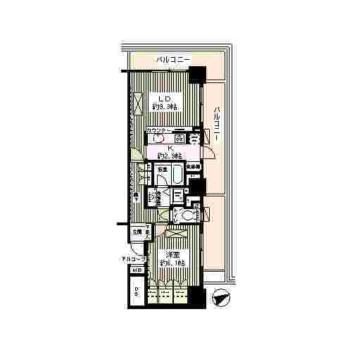 西新宿パークサイドタワーの間取り図