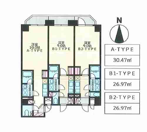 エスレジデンス新宿イーストの間取り図