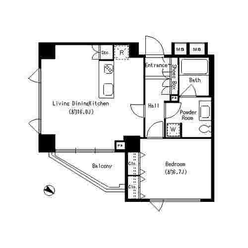 テラッツァ表参道の間取り図